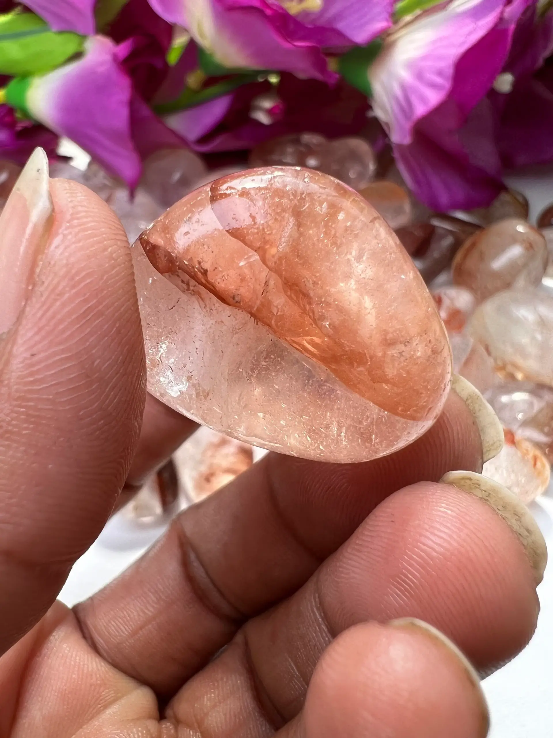 Red Fire Quartz Stone Red Hematoid Quartz Stone Tumbled Stones Healing Crystals pack sizes of 1,3,5, and 10 Pieces Quality AAAAA +++++ - Image 3