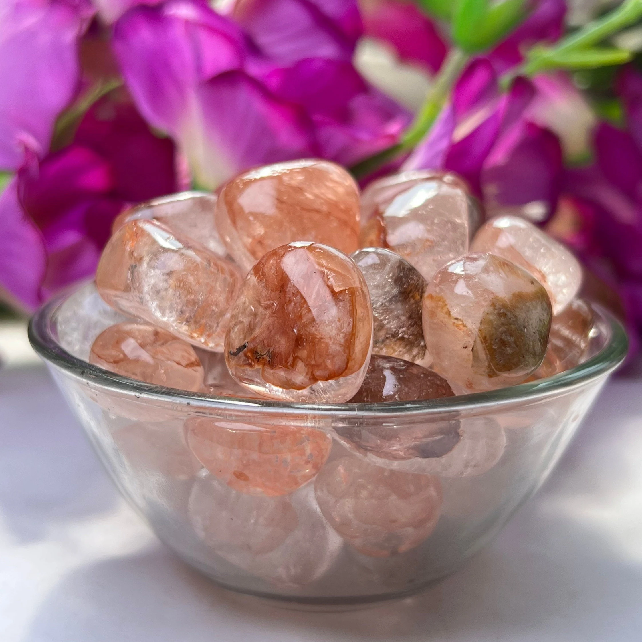 Red Fire Quartz Stone Red Hematoid Quartz Stone Tumbled Stones Healing Crystals pack sizes of 1,3,5, and 10 Pieces Quality AAAAA +++++