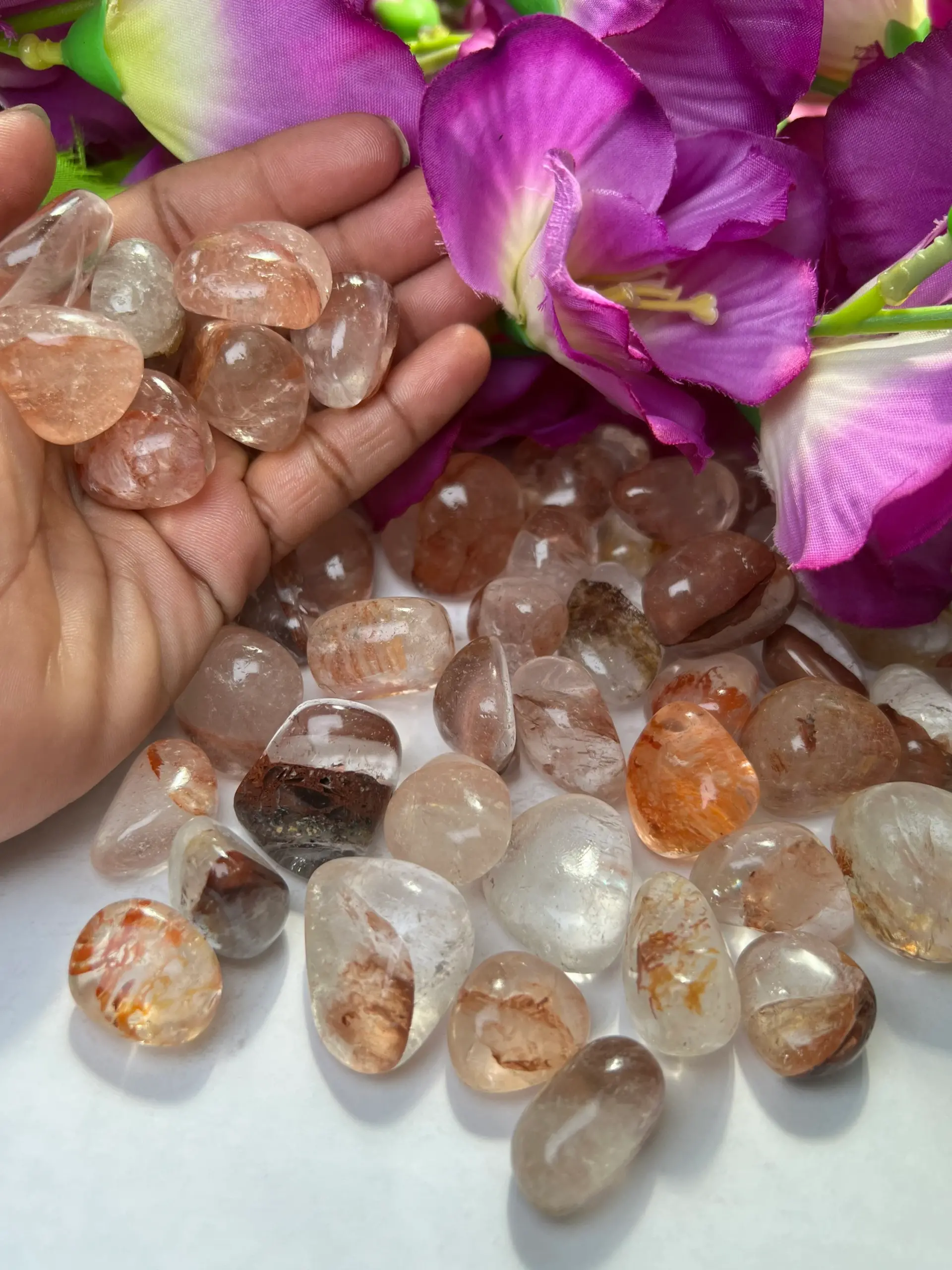 Red Fire Quartz Stone Red Hematoid Quartz Stone Tumbled Stones Healing Crystals pack sizes of 1,3,5, and 10 Pieces Quality AAAAA +++++ - Image 10