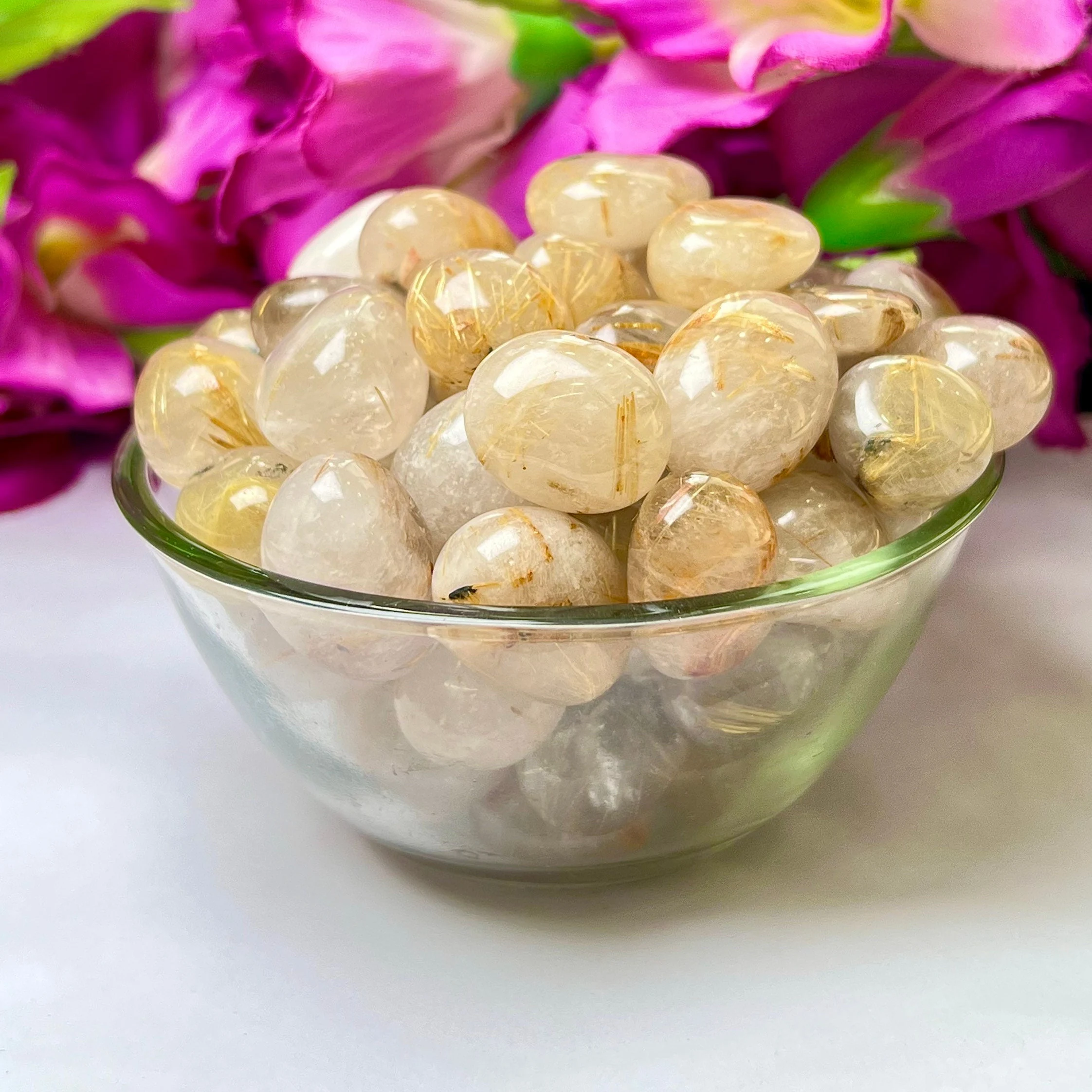 Golden Rutile Tumbled Stones Healing Crystals in pack sizes of 1,3,5, and 10 Pieces Quality AAAAA +++++ - Image 5