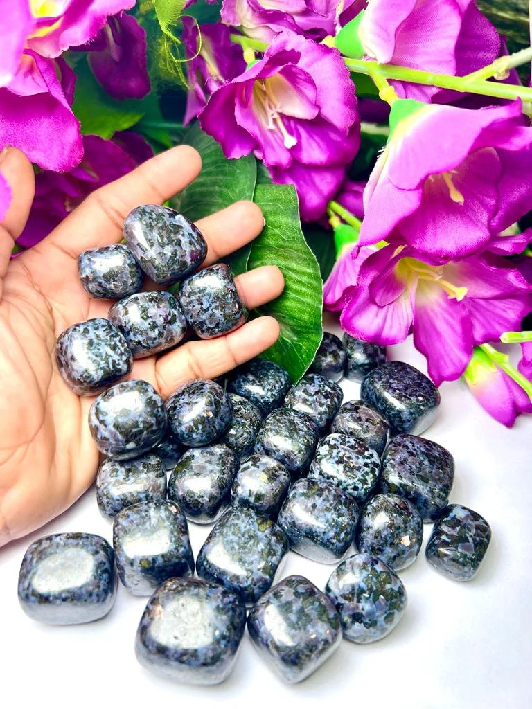 Mystic Merlinite Stone INDIGO GABBRO stone Tumbled Stones Healing Crystals in pack sizes of 1,3,5, and 10 Pieces Quality AAAAA +++++ - Image 3