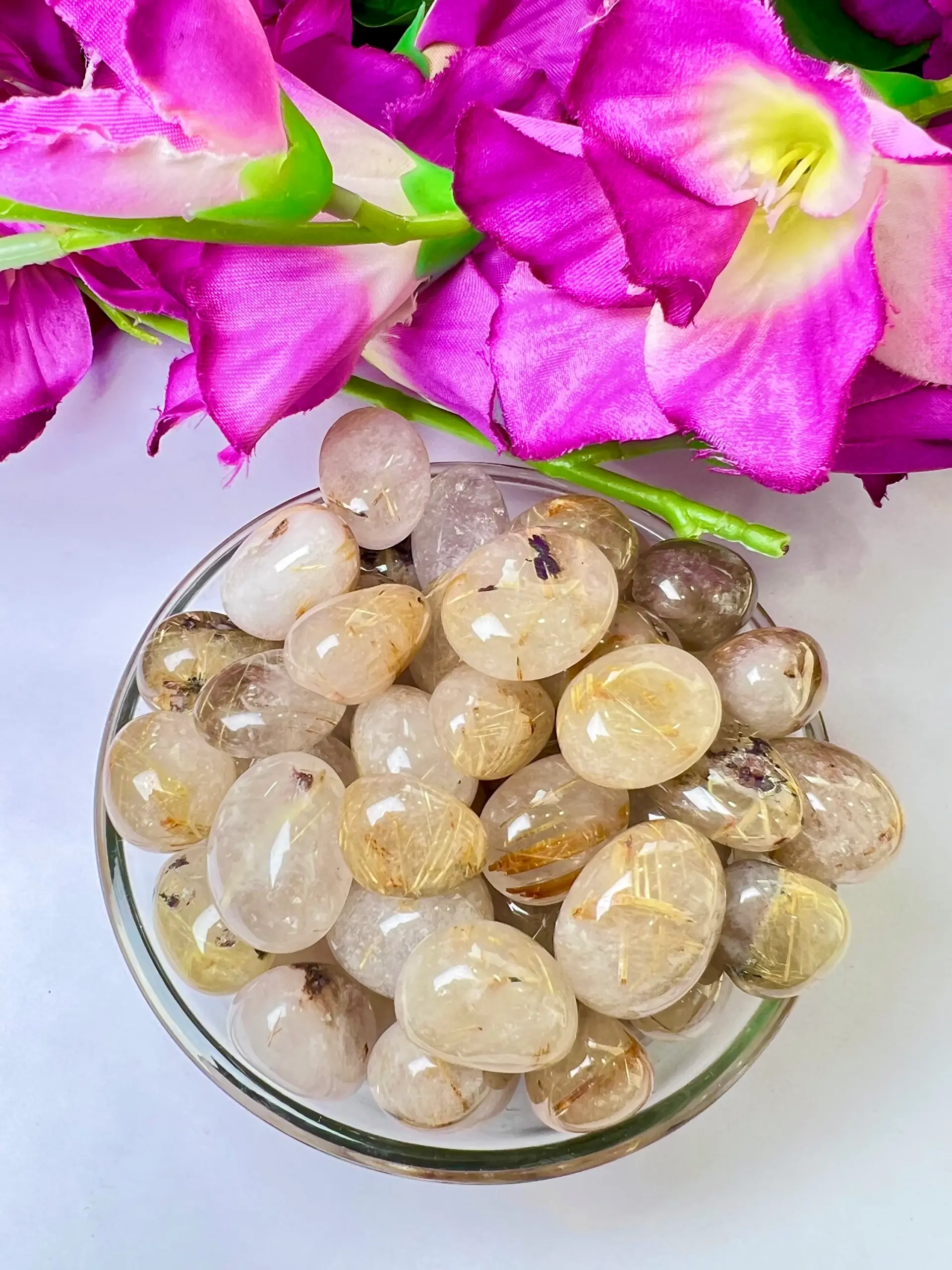 Golden Rutile Tumbled Stones Healing Crystals in pack sizes of 1,3,5, and 10 Pieces Quality AAAAA +++++ - Image 7