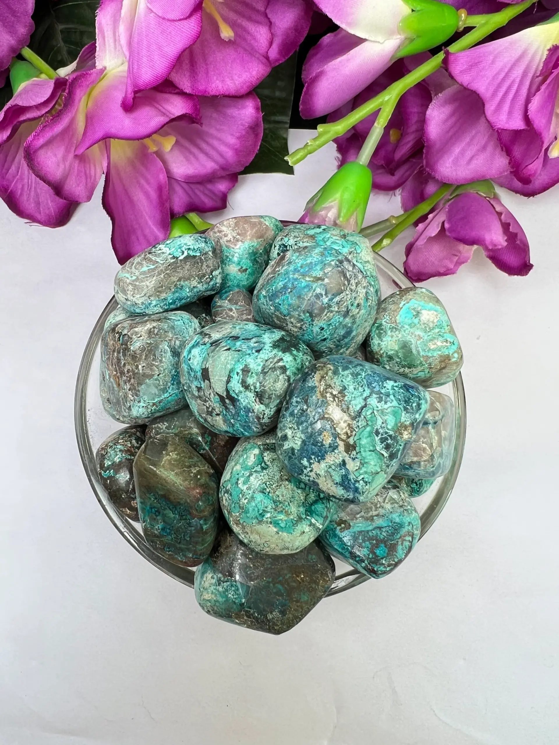 Chrysocolla Tumbled Stones AAA Quality Healing Crystals in pack sizes of 1,3,5, and 10 Pieces - Image 3
