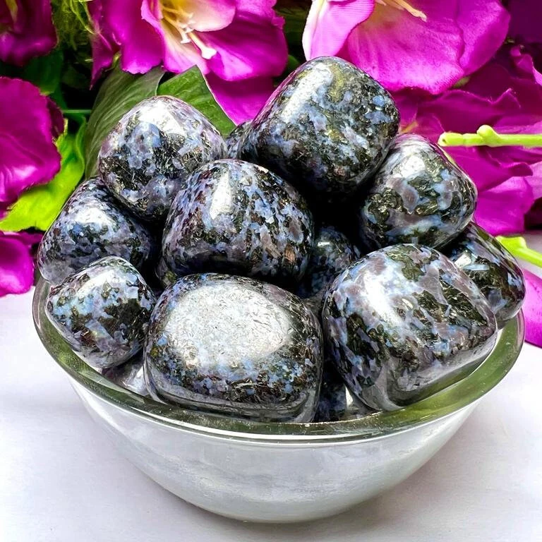 Mystic Merlinite Stone INDIGO GABBRO stone Tumbled Stones Healing Crystals in pack sizes of 1,3,5, and 10 Pieces Quality AAAAA +++++ - Image 10