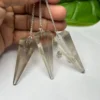 Brazil Smoky Quartz Stone Pendulum Gemstone Dowsing Pendulum Chain Attached Reiki Crystal Healing