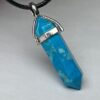 Smithsonite Stone Healing Double Terminated Point Pendant With Silver Plated Bail Natural stone Pencil Point Pendant
