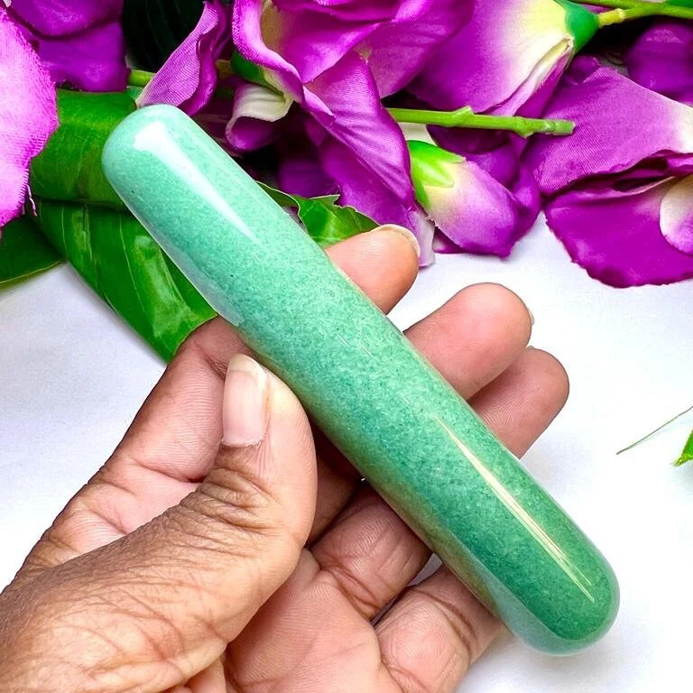 Green Aventurine Stone 4 INCH Crystal Massage Wand