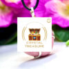 Wire Wrapped Thulite Tumbled Stone Pendant Crystal Pendant, Tumbled Stone Necklace
