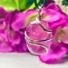 Wire Wrapped Grapes Purple Fluorite Tumbled Stone Pendant Crystal Pendant, Tumbled Stone Necklace