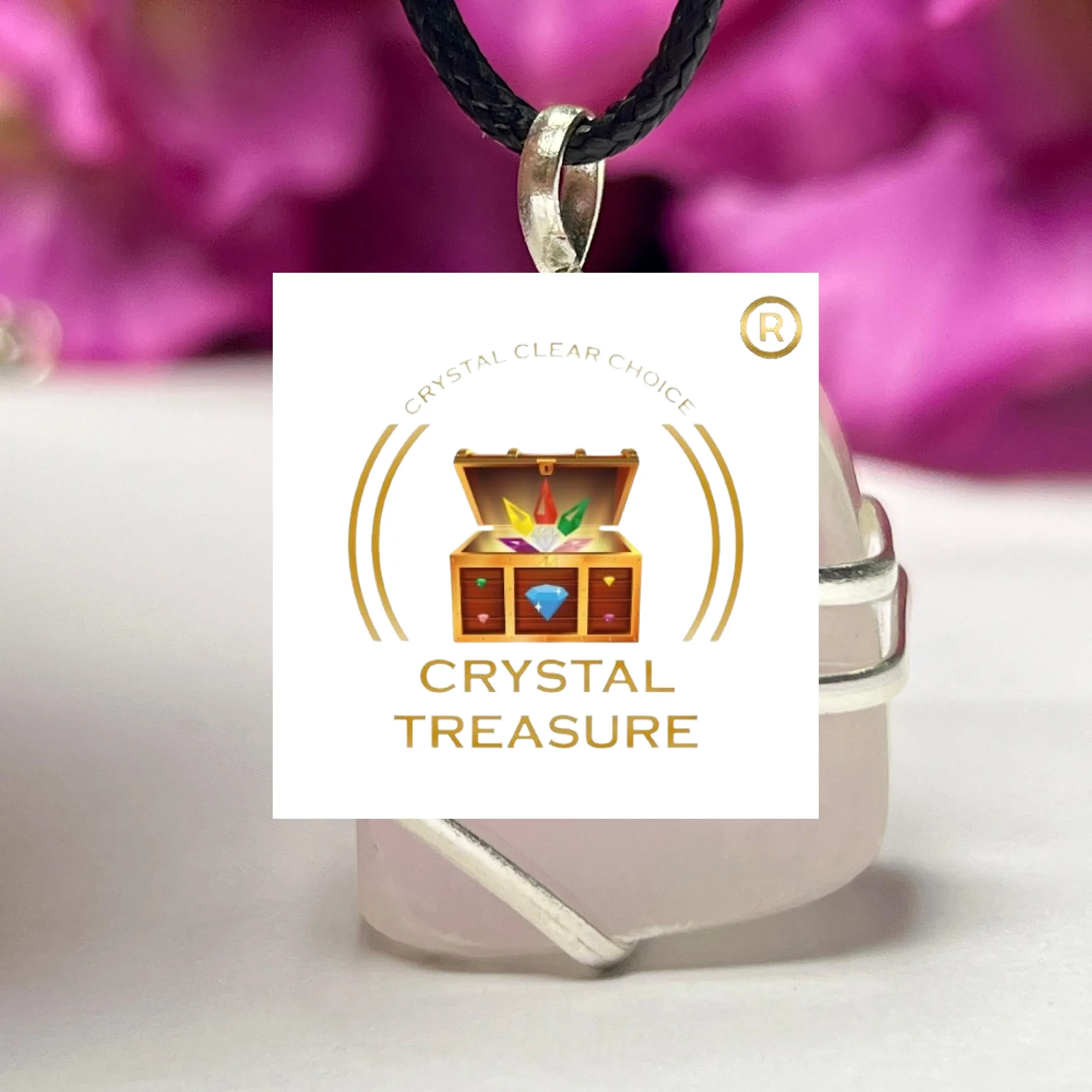 Wire Wrapped Selenite Tumbled Stone Pendant Crystal Pendant, Tumbled Stone Necklace