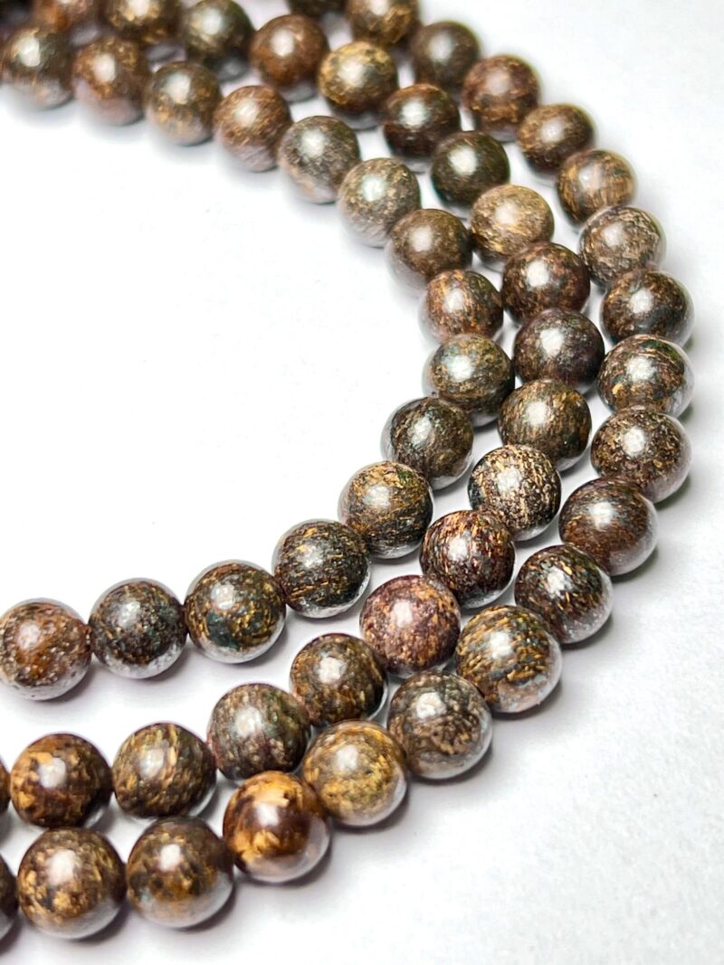 Bronzite Gemstone (108+1) Round Beads 6 MM ,8 MM Japamala ,Prayer Divine Yoga Meditation Mala, Rosary Mala, Healing Mala, Necklace - Image 4