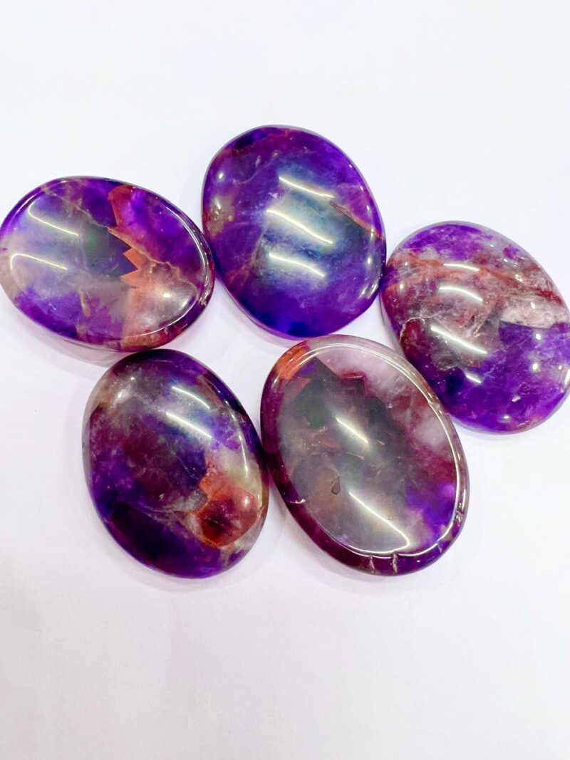 Auralite 23 Oval Shape Worry Stone for Crystal Healing And Meditation - Pocket Palm Stone - Thumb Stone One (1) Piece - Image 3