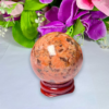 4 CM Rosophia Azeztulite Stone Sphere Ball Orb With Wooden Stand