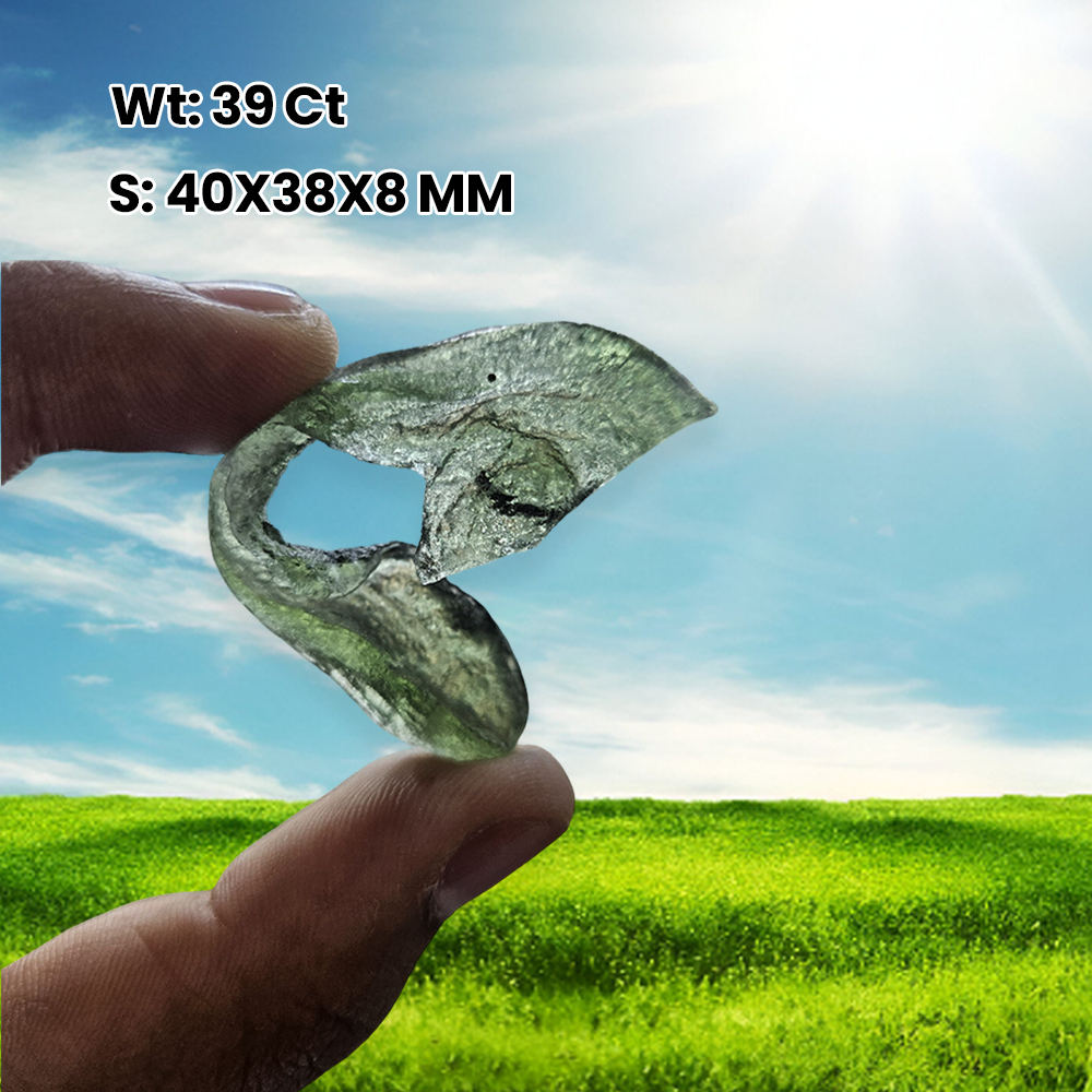 Moldavite Stone - 39 Carat from Czech Republic Very Rare AAAAA Grade - Image 2