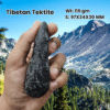 Tibetan Tektite Stone Crystal Healing For Good Luck , Crystal Grid, Black Tektite, 115 Grams