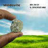 Moldavite Stone  - 34 Carat from Czech Republic Very Rare AAAAA Grade