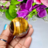4 CM Tiger's Eye Stone Sphere Ball Orb With Wooden Stand