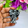 5 CM Angel Snowflake Obsidian Stone Guardian Angel blessed Angelic connection Size 2"