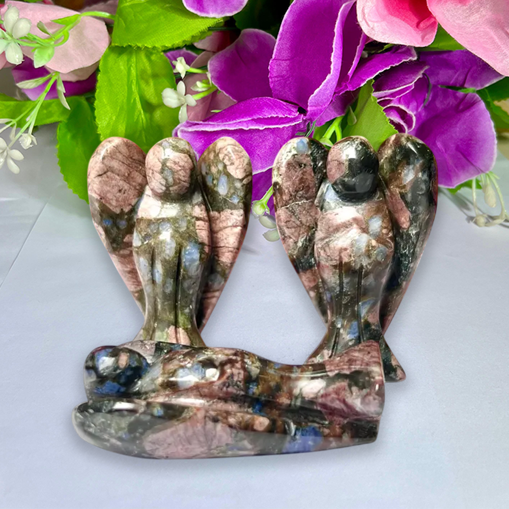 5 CM Angel Que Sera Stone Guardian Angel blessed Angelic connection Size 2" - Image 4