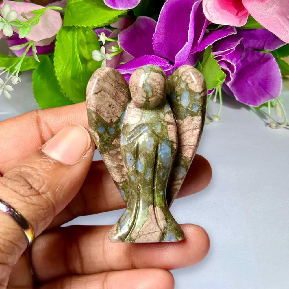5 CM Angel Que Sera Stone Guardian Angel blessed Angelic connection Size 2"