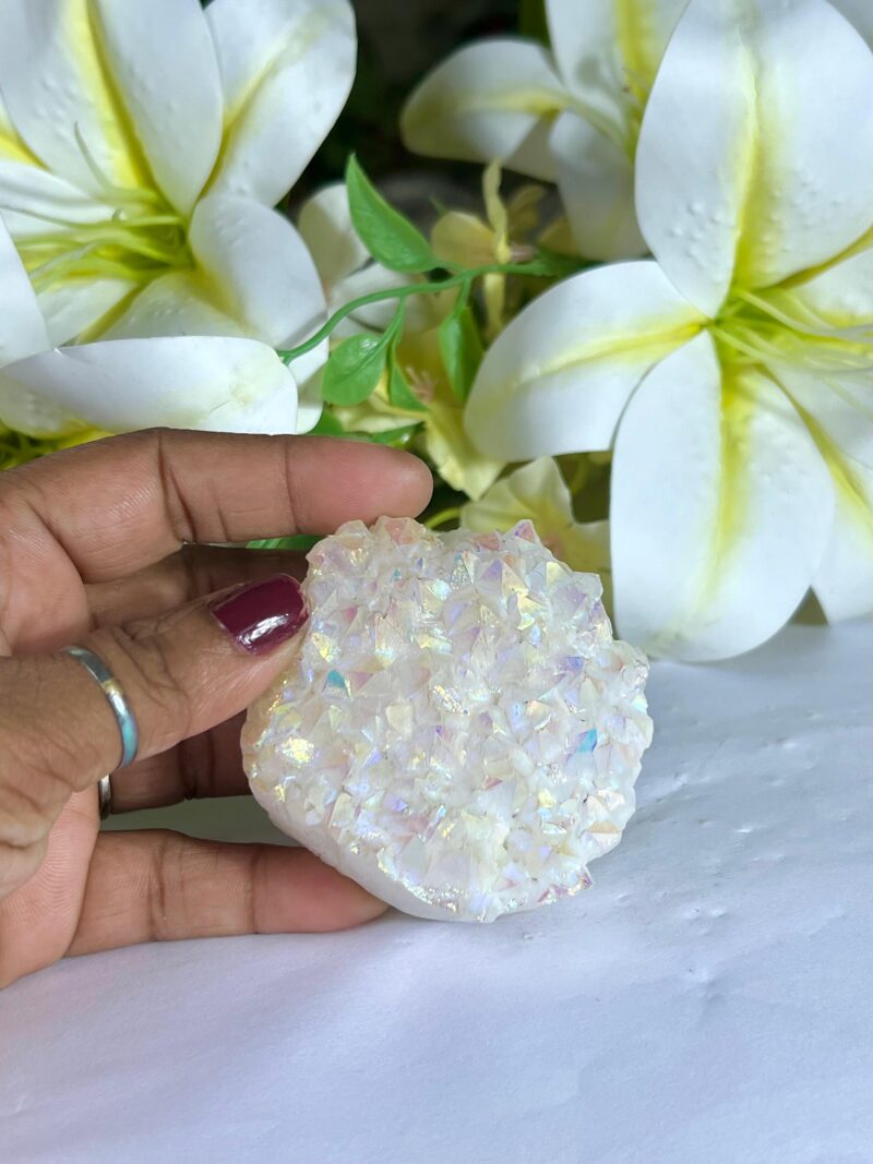 Angel Aura Rainbow Quartz Crystal Stone Cluster healing crystals and stone Metaphysical Crystal Reiki 183 Gram - Image 5
