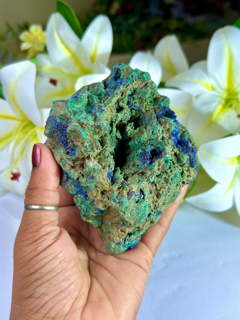 Azurite Malachite Stone Cluster 547 Gram - Image 8