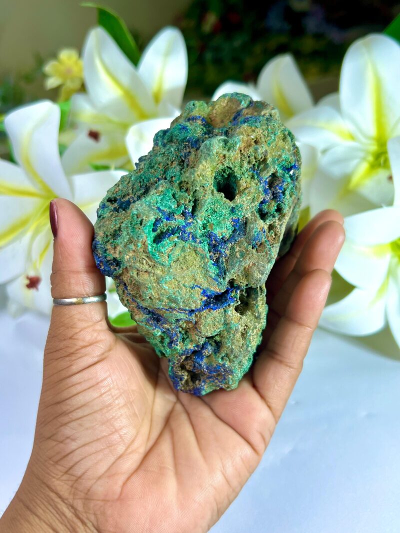 Azurite Malachite Stone Cluster 547 Gram - Image 6