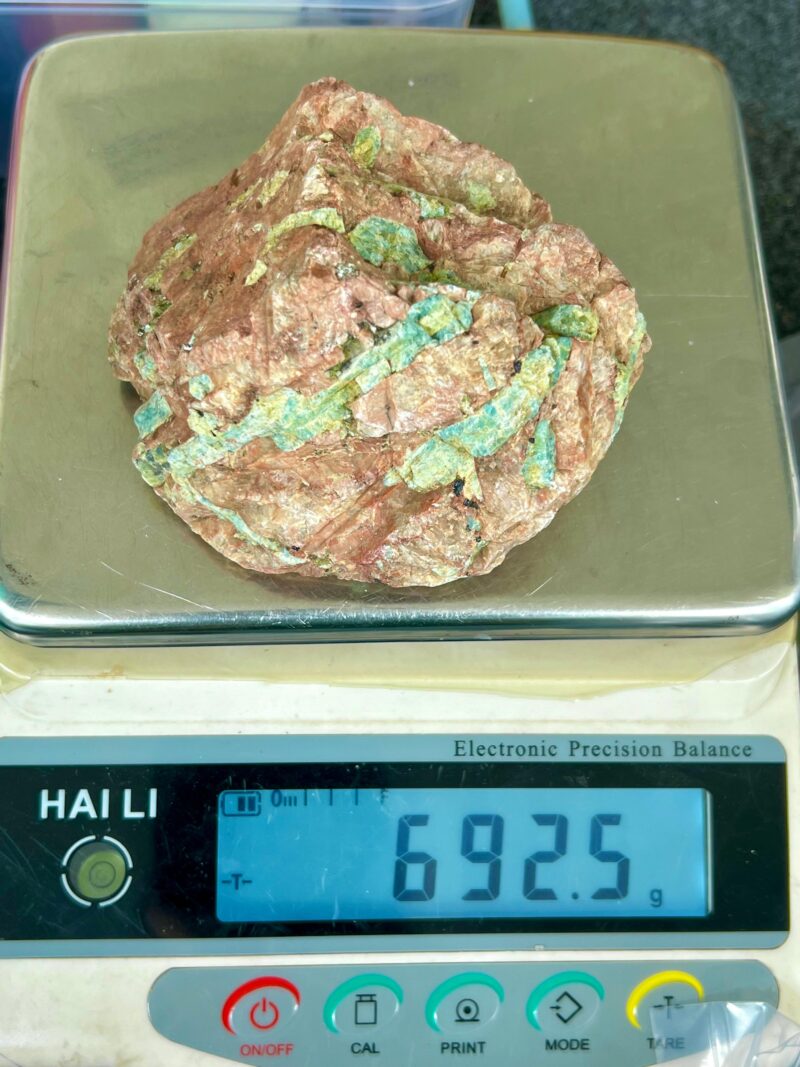 Aquamarine with Red Moonstone Stone Cluster 692 Gram - Image 2