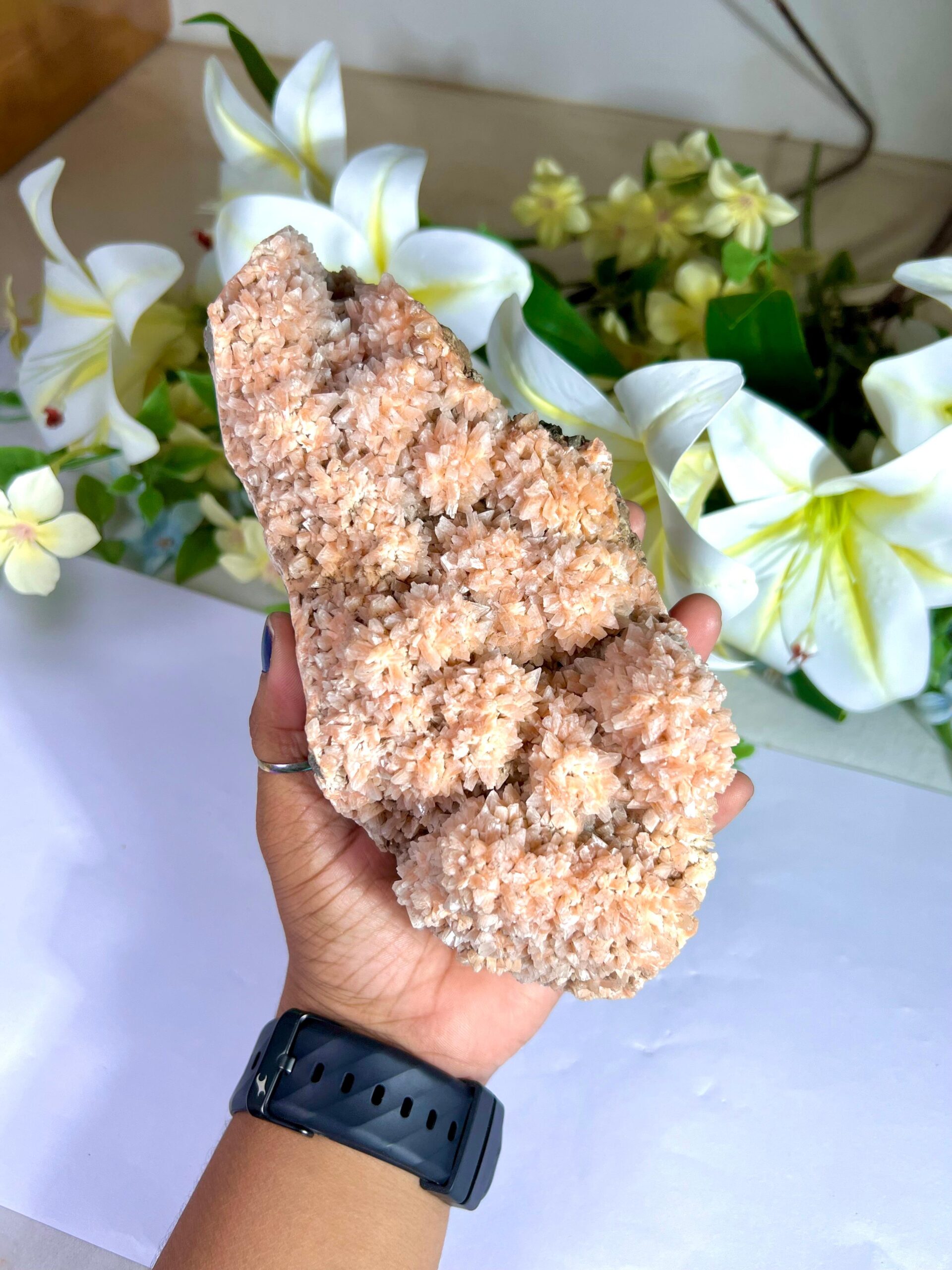 Peach Heulandite Crystal Stone - 1180 Gram - Image 3
