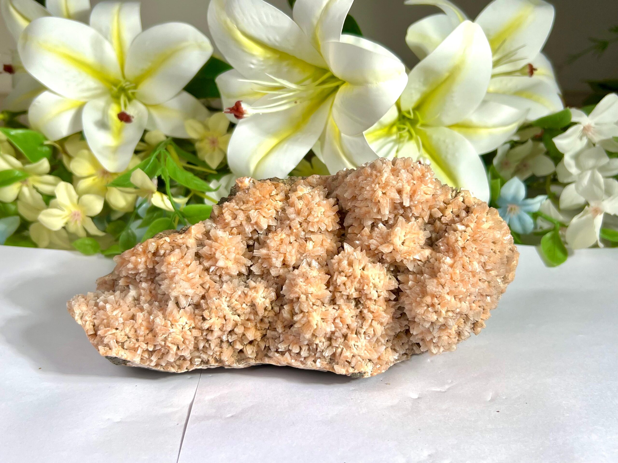 Peach Heulandite Crystal Stone - 1180 Gram - Image 5