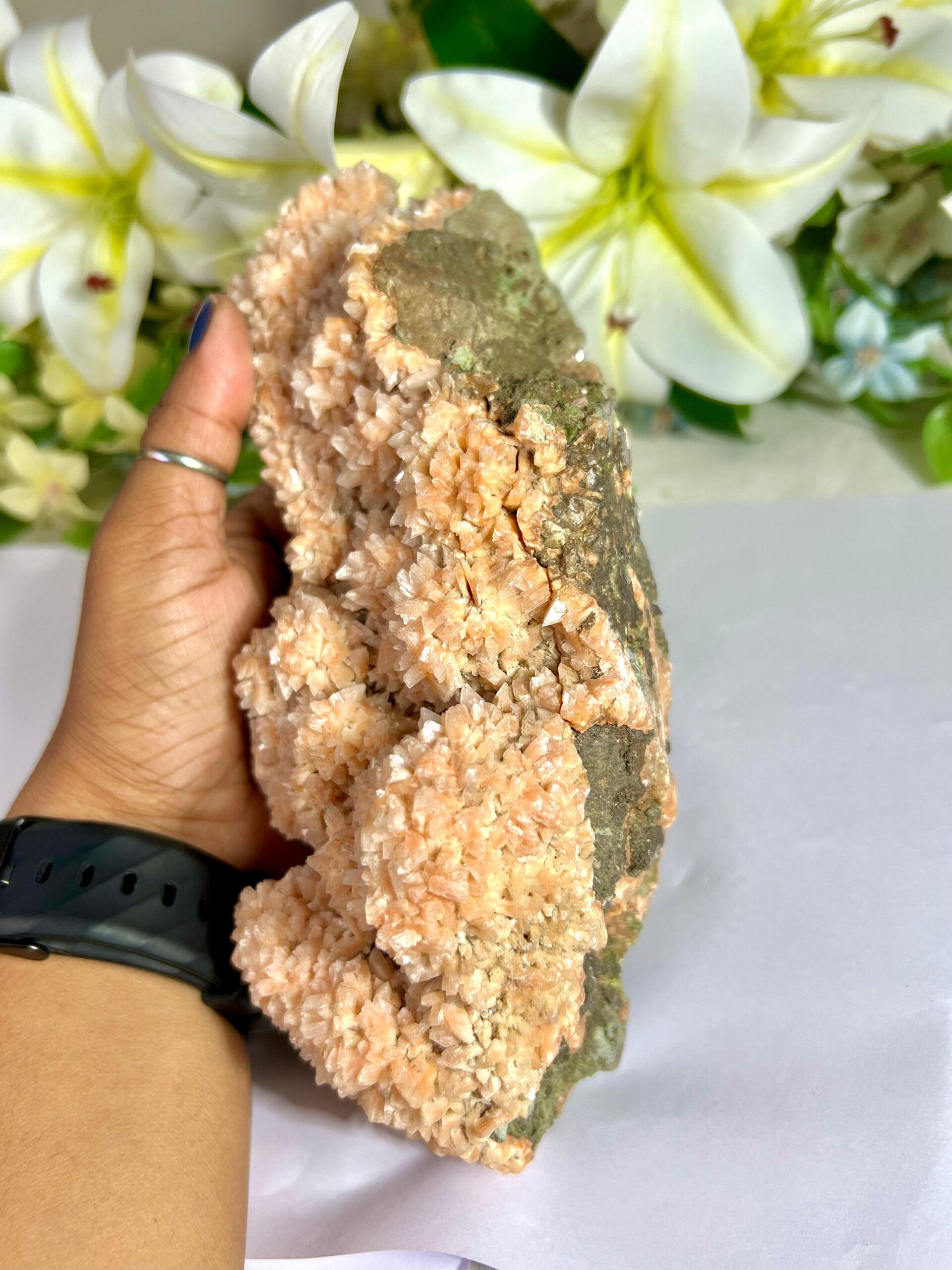 Peach Heulandite Crystal Stone - 1180 Gram - Image 6