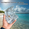 Silver Magnesium / Aluminium  Crystal Stone  - 348 Gram