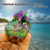 Titanium Aura Quartz Crystal Stone Cluster healing crystals and stone Metaphysical Crystal Reiki 104 Gram