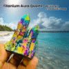 Titanium Aura Quartz Crystal Stone Cluster healing crystals and stone Metaphysical Crystal Reiki 132 Gram